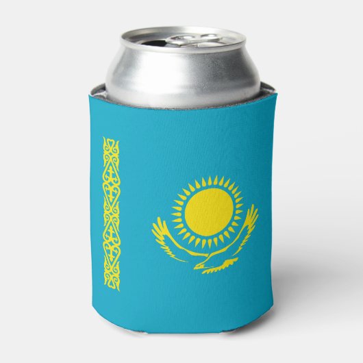 カザフスタンの国旗 缶クーラー (缶正面)