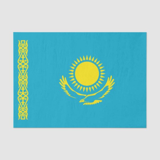 カザフスタンの国旗 薄葉紙 (正面)