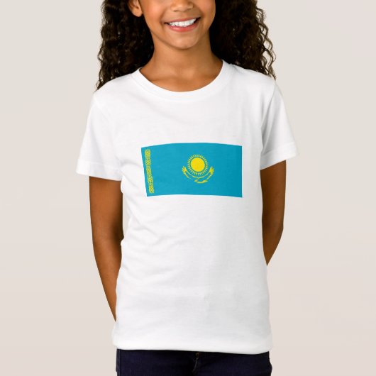 カザフスタンの国旗 Tシャツ (正面)