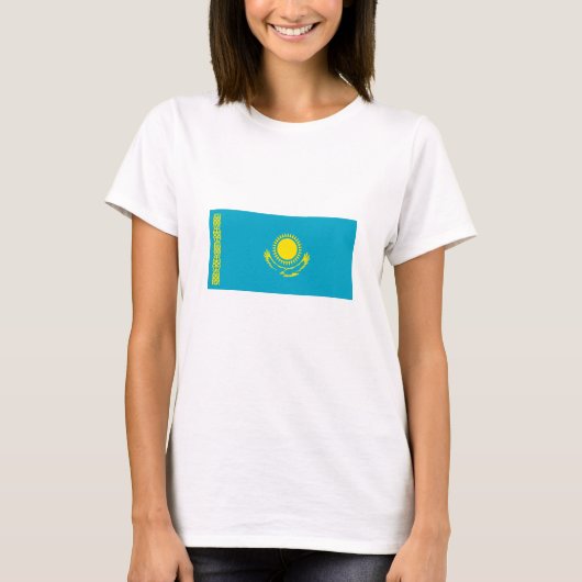 カザフスタンの国旗 Tシャツ (正面)