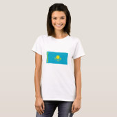カザフスタンの国旗 Tシャツ (正面フル)