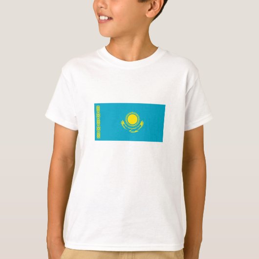 カザフスタンの国旗 Tシャツ (正面)