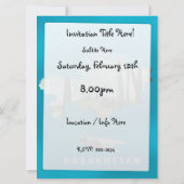 カザフスタンの地図 招待状 (裏面)