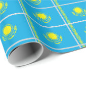 カザフスタンの旗の包装紙 ラッピングペーパー (ロールコーナー)