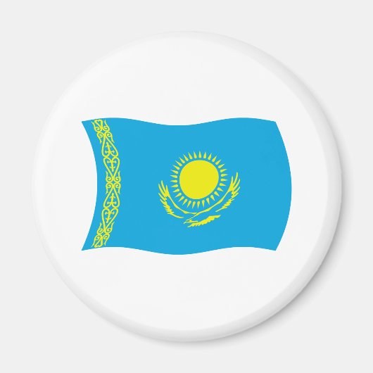 カザフスタンの旗マグネット マグネット (正面)
