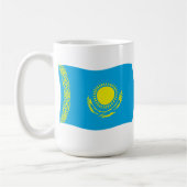カザフスタンの旗マグ コーヒーマグカップ (左)