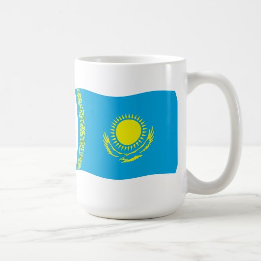 カザフスタンの旗マグ コーヒーマグカップ (右)