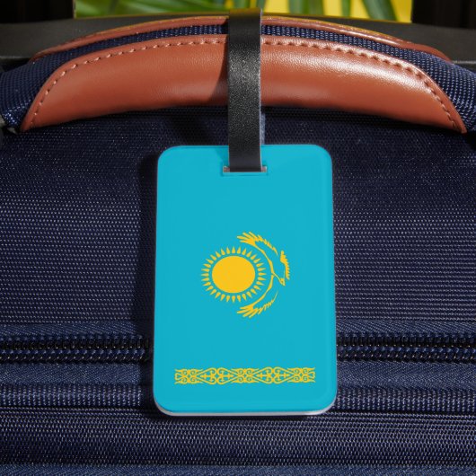 カザフスタンの旗 ラゲッジタグ (裏面インサイチュ4)