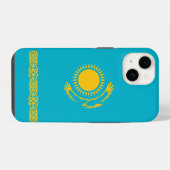 カザフスタンの旗 iPhoneケース (裏面横)