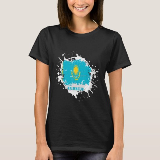 カザフスタンスプラッシュ Tシャツ (正面)