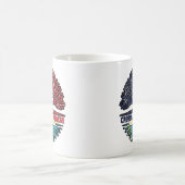 カザフスタンフランスのカザフ国旗 コーヒーマグカップ (中央)