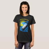 カザフスタン共和国カザフスタン国旗11 Tシャツ (正面フル)