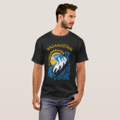 カザフスタン共和国カザフスタン国旗 Tシャツ (正面フル)