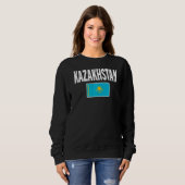 カザフスタン国旗お土産プレミアム スウェットシャツ (正面フル)