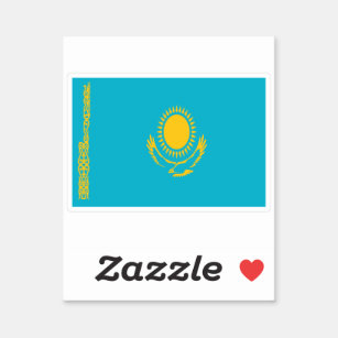 カザフスタン国旗のシール シール