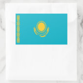 カザフスタン国旗のシール 長方形シール (バッグ)