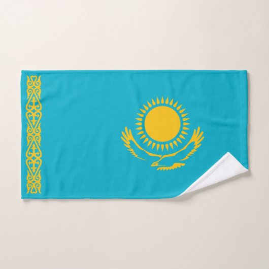 カザフスタン国旗のハンドタオル ハンドタオル (ハンドタオル)