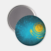 カザフスタン国旗の花火 マグネット (正面/裏面)