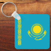 カザフスタン国旗 キーホルダー (正面)