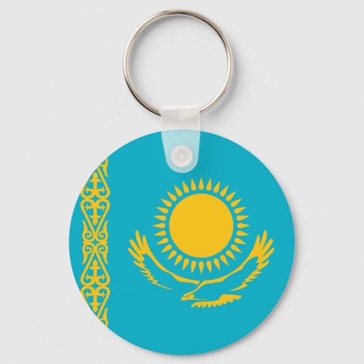 カザフスタン国旗 キーホルダー (正面)