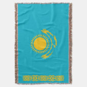 カザフスタン国旗 スローブランケット (正面縦)