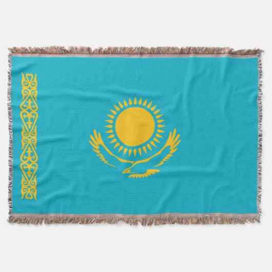 カザフスタン国旗 スローブランケット (正面)