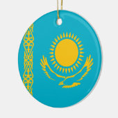 カザフスタン国旗 セラミックオーナメント (左)