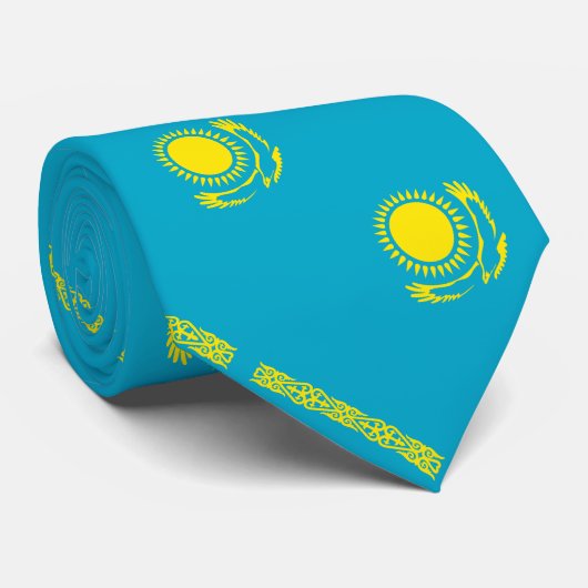 カザフスタン国旗 ネクタイ (ロール)