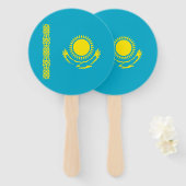 カザフスタン国旗 ハンドファン (正面&裏面)