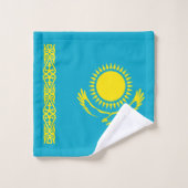 カザフスタン国旗 バスタオルセット (ウォッシュタオル)
