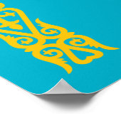 カザフスタン国旗 ポスター (角)