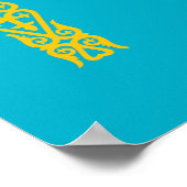 カザフスタン国旗 ポスター (角)