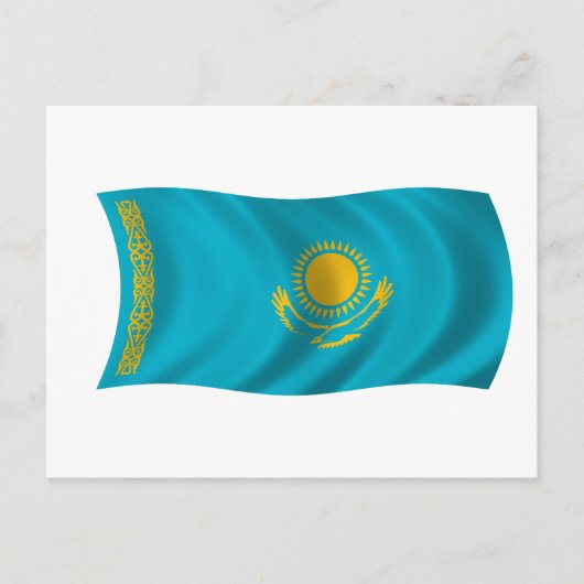 カザフスタン国旗 ポストカード (正面)