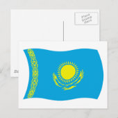 カザフスタン国旗 ポストカード (正面/裏面)