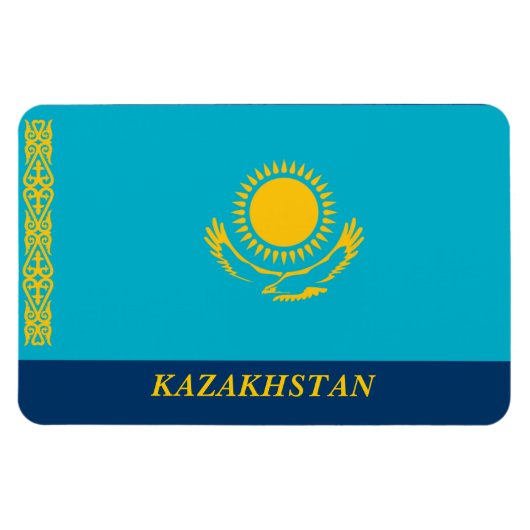 カザフスタン国旗 マグネット (横)