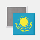 カザフスタン国旗 マグネット (正面/裏面)