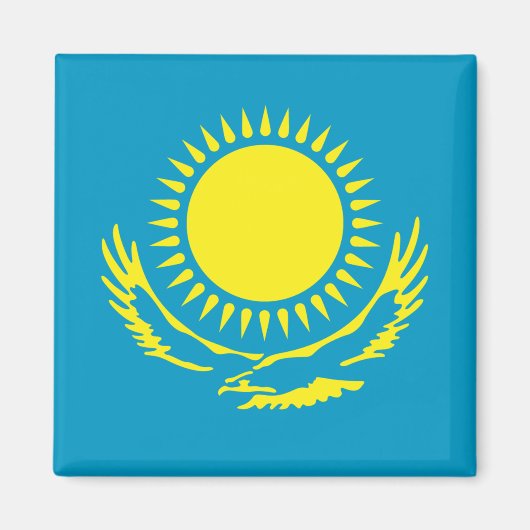 カザフスタン国旗 マグネット (正面)