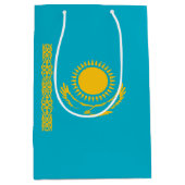 カザフスタン国旗 ミディアムペーパーバッグ (正面)