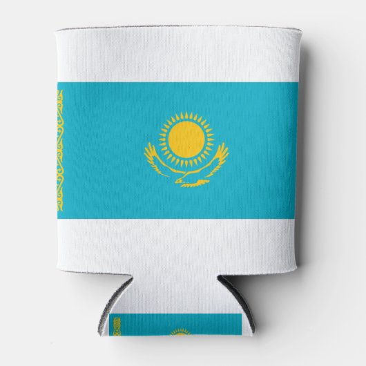 カザフスタン国旗 缶クーラー (正面)