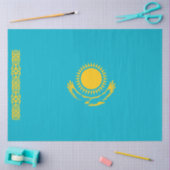 カザフスタン国旗 薄葉紙 (クラフト)