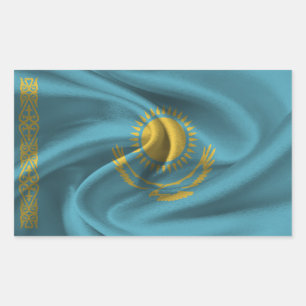 カザフスタン国旗 長方形シール