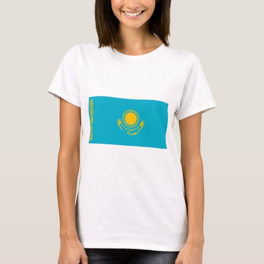 カザフスタン国旗 Tシャツ (正面)