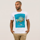 カザフスタン地図 Tシャツ (正面フル)
