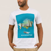 カザフスタン地図 Tシャツ (正面)
