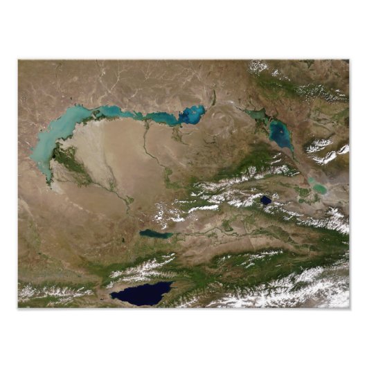 カザフスタン東部のバルクハッシュ湖 フォトプリント (正面)