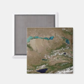 カザフスタン東部のバルクハッシュ湖 マグネット (正面/裏面)