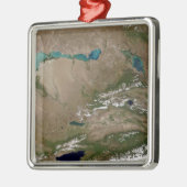 カザフスタン東部のバルクハッシュ湖 メタルオーナメント (左)