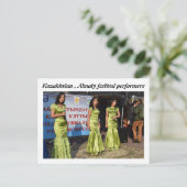 カザフスタン・アルマティ・フェルスティバル・ダンサー ポストカード (スタンド正面)