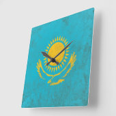 カザフスタン スクエア壁時計 (傾斜)