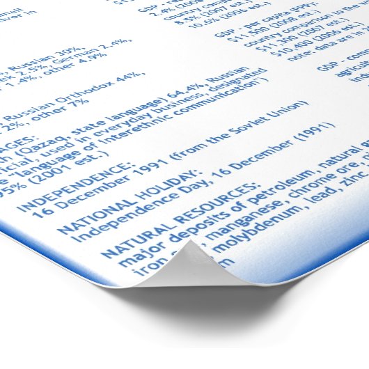 カザフスタン ポスター (角)